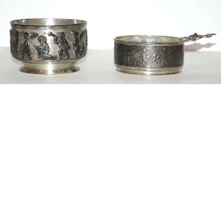 Appraisal: Two Tiffany Co Makers Sterling Silver Child's Holloware Articles Estimate