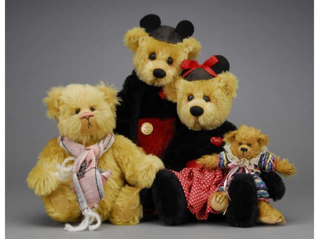 Appraisal: Lot Four Ballard Baines Artist Bears Includes pair of Mouseketeer