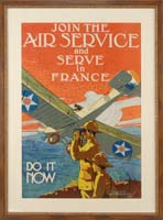 Appraisal: LARGE WWI RECRUITING POSTER Outstanding and scarce poster encouraging viewers