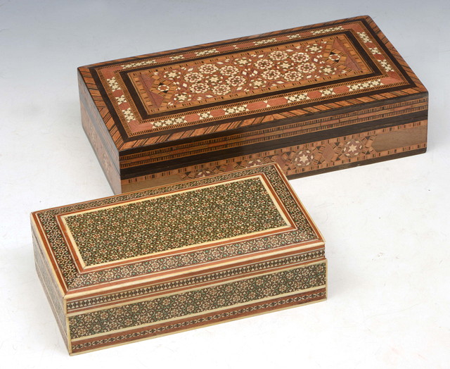 Appraisal: AN INDIAN SEDELI RECTANGULAR BOX cm and one other slightly