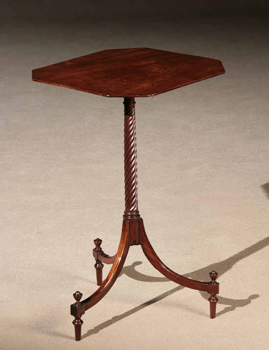 Appraisal: George III Style Mahogany Tripod Stand Late th Century Top