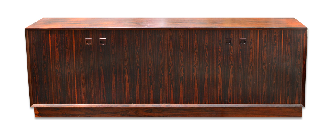 Appraisal: DANSK ROSEWOOD MID CENTURY ROSEWOOD CREDENZA Each side with a