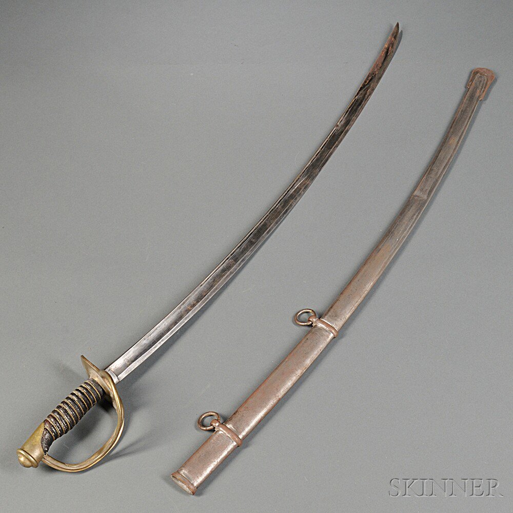 Appraisal: Model Cavalry Saber c brass hilt and handguard with leather