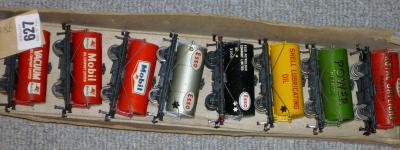 Appraisal: Eight Hornby Dublo tank wagons comprising Royal Daylight Power Petrol