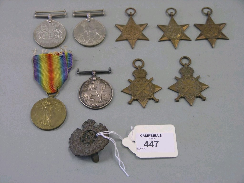 Appraisal: Four First World War medals five Second World War medals