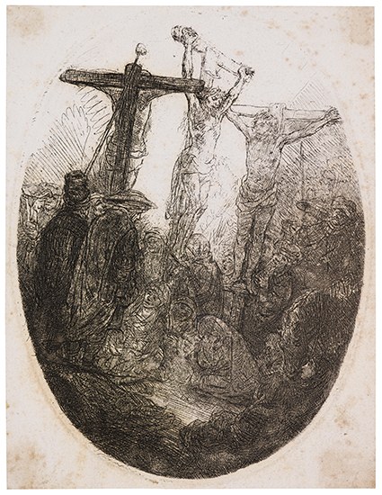 Appraisal: REMBRANDT VAN RIJN Christ Crucified between the Two Thieves An