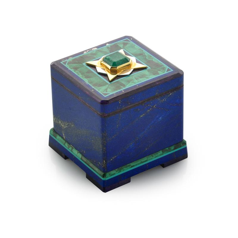 Appraisal: EXCEPTIONAL JEWELED INTARSIA BOX BY JIM KAUFMANN Condition Report