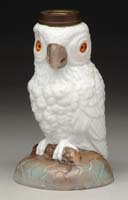 Appraisal: PORCELAIN FIGURAL MINI LAMP H - Full-bodied parrot with orange