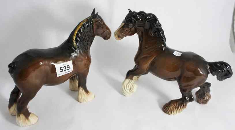 Appraisal: Beswick Shire Horse and Cantering Shire