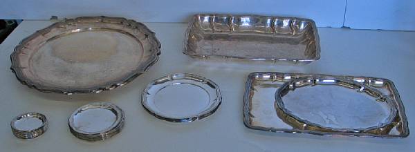 Appraisal: A German mixed and standard silver assembled group of table