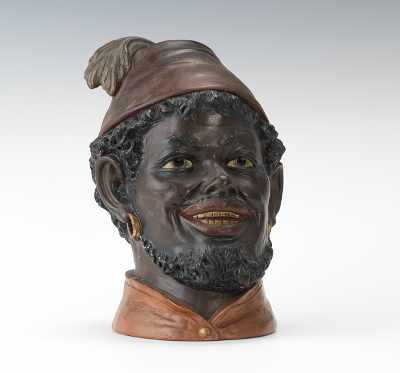 Appraisal: Bernard Bloch Northern African Figural Head Tobacco Jar Ceramic head