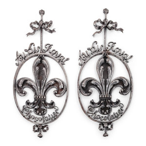 Appraisal: A Pair of French Wrought Iron or Steel Chocolatier's Trade