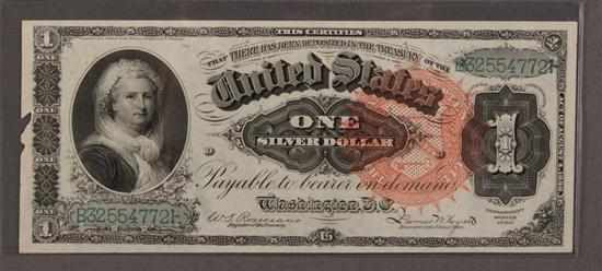 Appraisal: United States Silver Certificate Series of signed Rosecrans and Hyatt