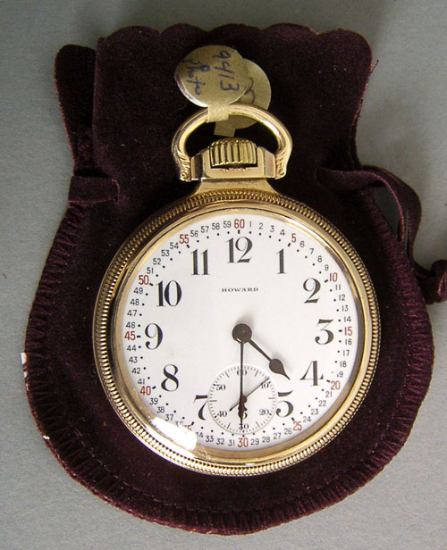 Appraisal: E Howard Keystone Railroad -jewel gold filled chronometer