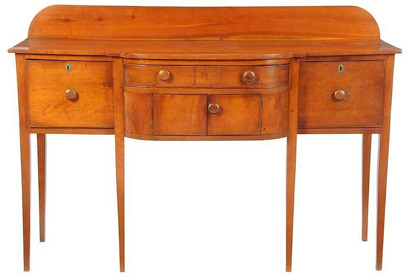 Appraisal: Southern Federal Cherry Sideboard Piedmont South Carolina circa D-shaped central