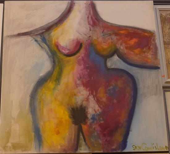 Appraisal: SUSY COW LISHAW FEMALE NUDE STUDY OIL ON CANVAS