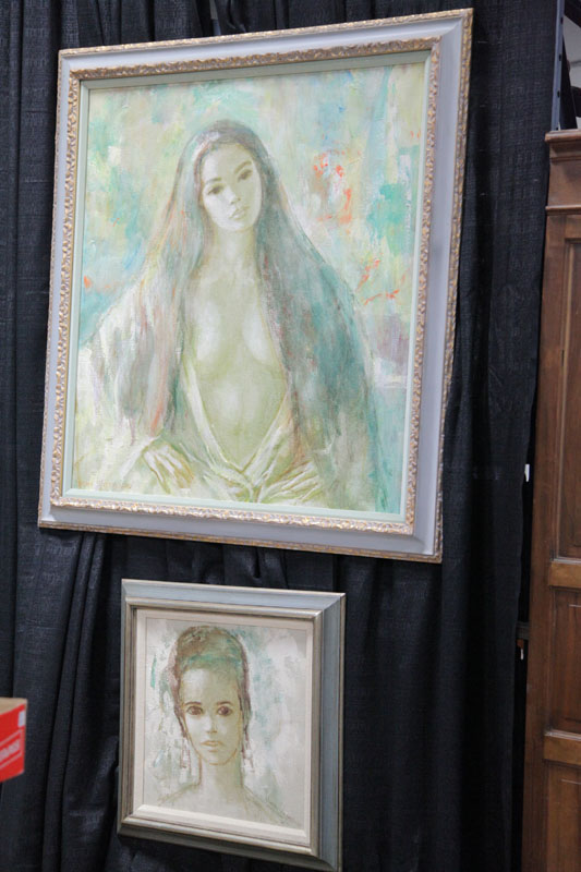 Appraisal: TWO PORTRAITS BY NATHAN WASSERBERGER POLISH B Oil on canvas