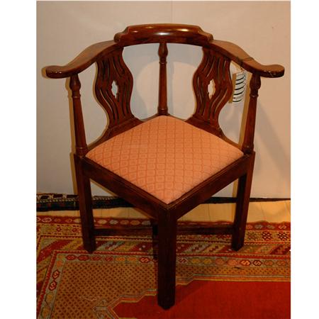 Appraisal: George III Style Mahogany Corner Chair Estimate -