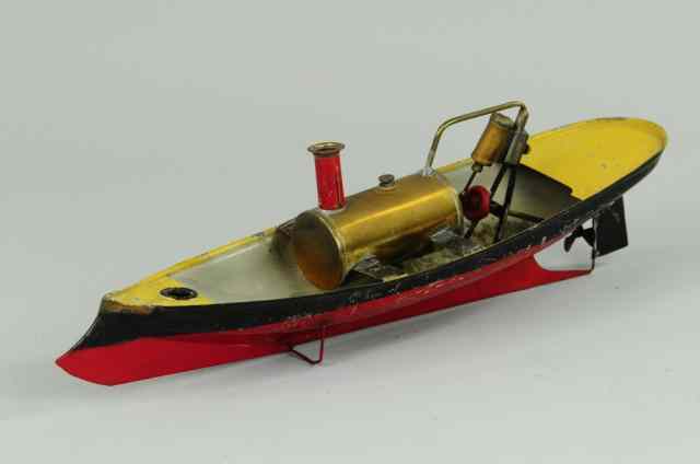 Appraisal: WEEDEN LAUNCH USA steam powered launch hand painted in red