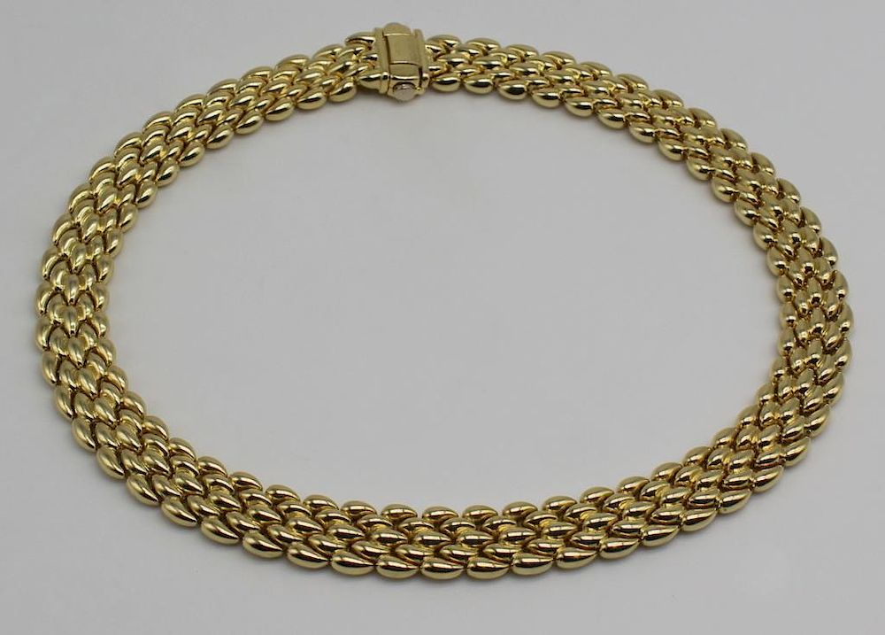 Appraisal: JEWELRY Chimento kt Gold Articulated Necklace Chimento kt yellow gold