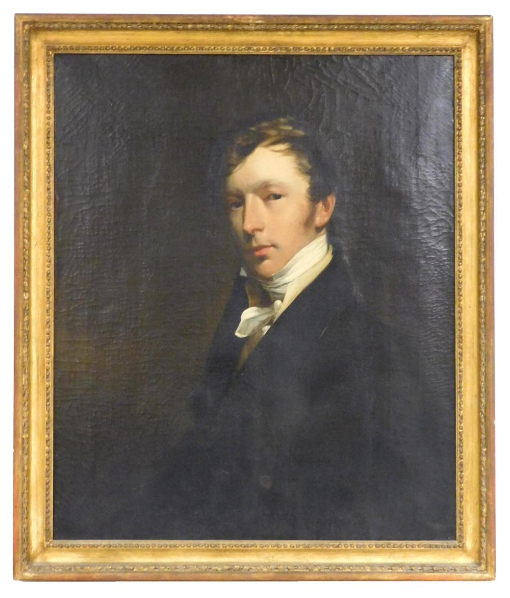 Appraisal: Portrait of John Charles Ramsden th C oil on canvas