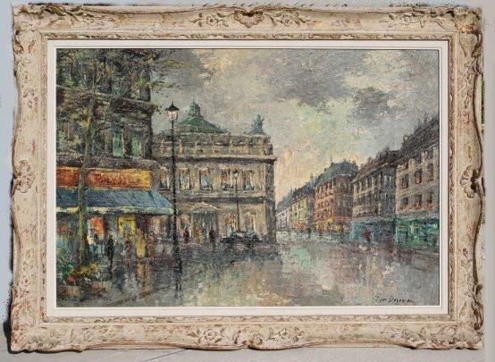 Appraisal: DOZEMAN Roelof Dutch - Parisian Street Scene OIL Canvas ''