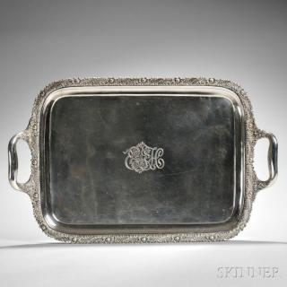 Appraisal: Tiffany Co Chrysanthemum Pattern Sterling Silver Tray New York -