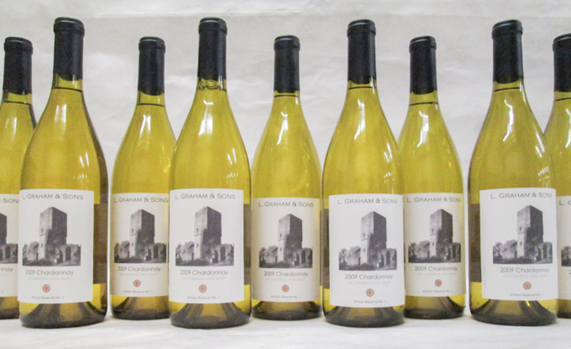 Appraisal: THREE CASES OF VINTAGE CALIFORNIA CHARDONNAY L Graham Sons Los