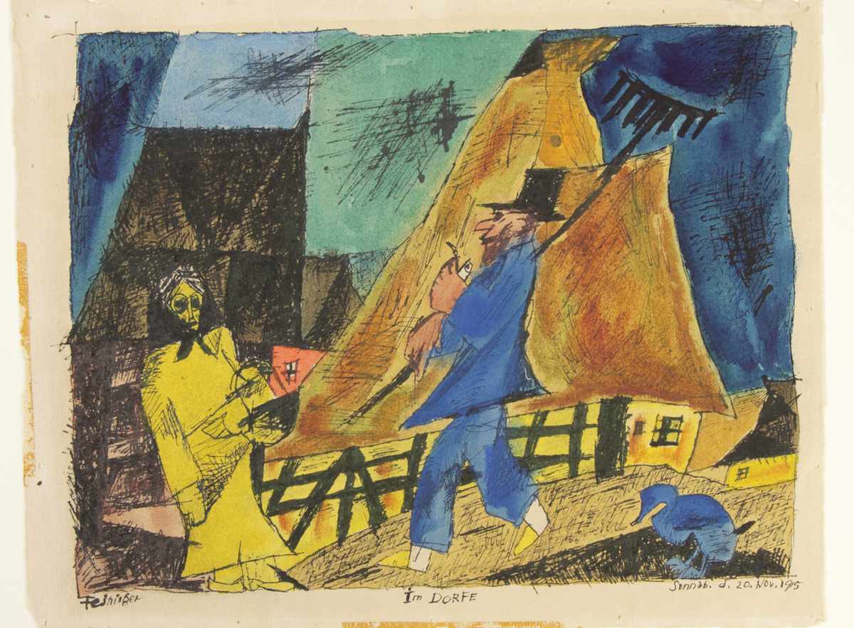 Appraisal: Lyonel Feininger American German - ''Im Dorfe'' Sgn lower left