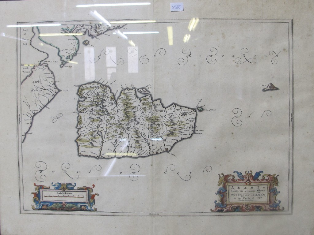 Appraisal: A framed map - Arran in the Firth of Clyde