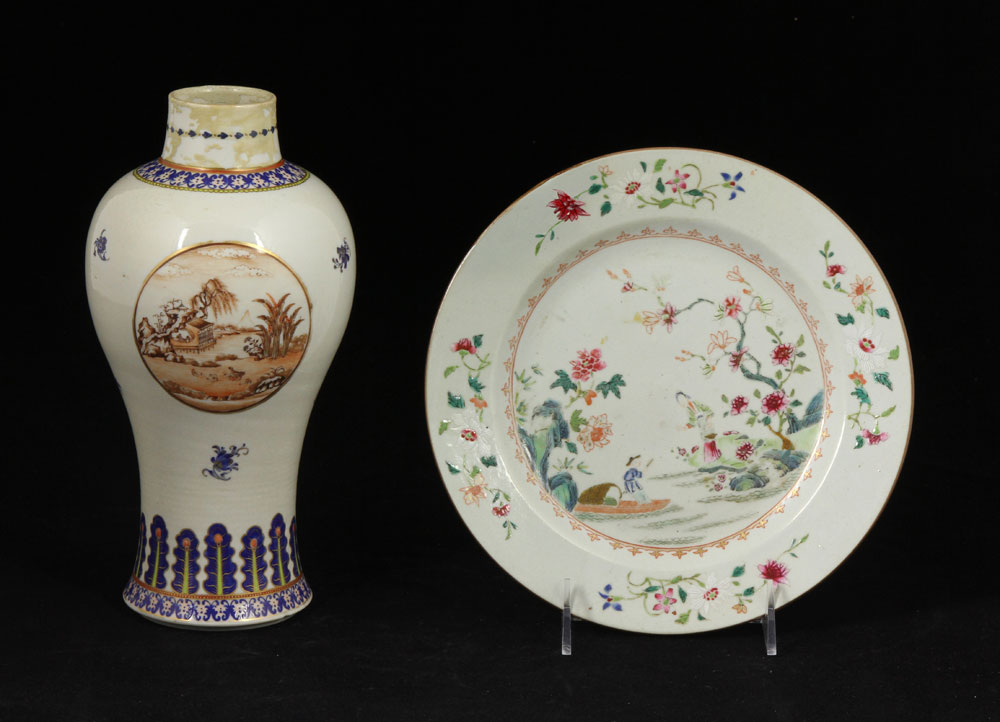 Appraisal: - Chinese Export Porcelain Pieces Lot of two export pieces