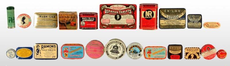 Appraisal: Lot of Small Medicinal Product Tins Description Includes tins for