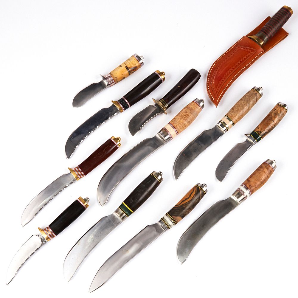 Appraisal: Grp Custom Knives - R E Molenaar Group of twelve