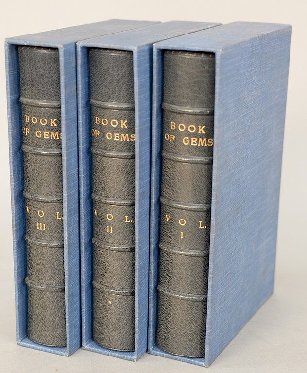 Appraisal: Three volumes Book of Gems edited by Hall London dark