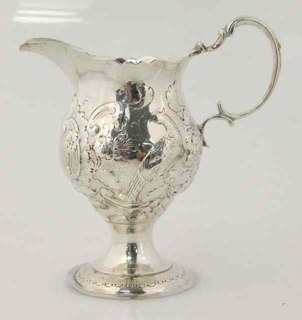 Appraisal: An th Century silver jug marks indistinct later embossed on