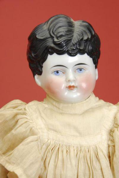 Appraisal: All Original China Doll with Short Hair Germany ca glazed