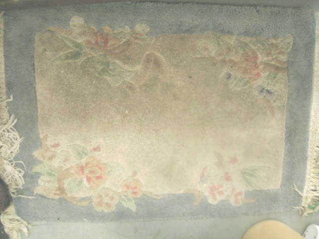 Appraisal: Chinese Wool Mat floral ' x '