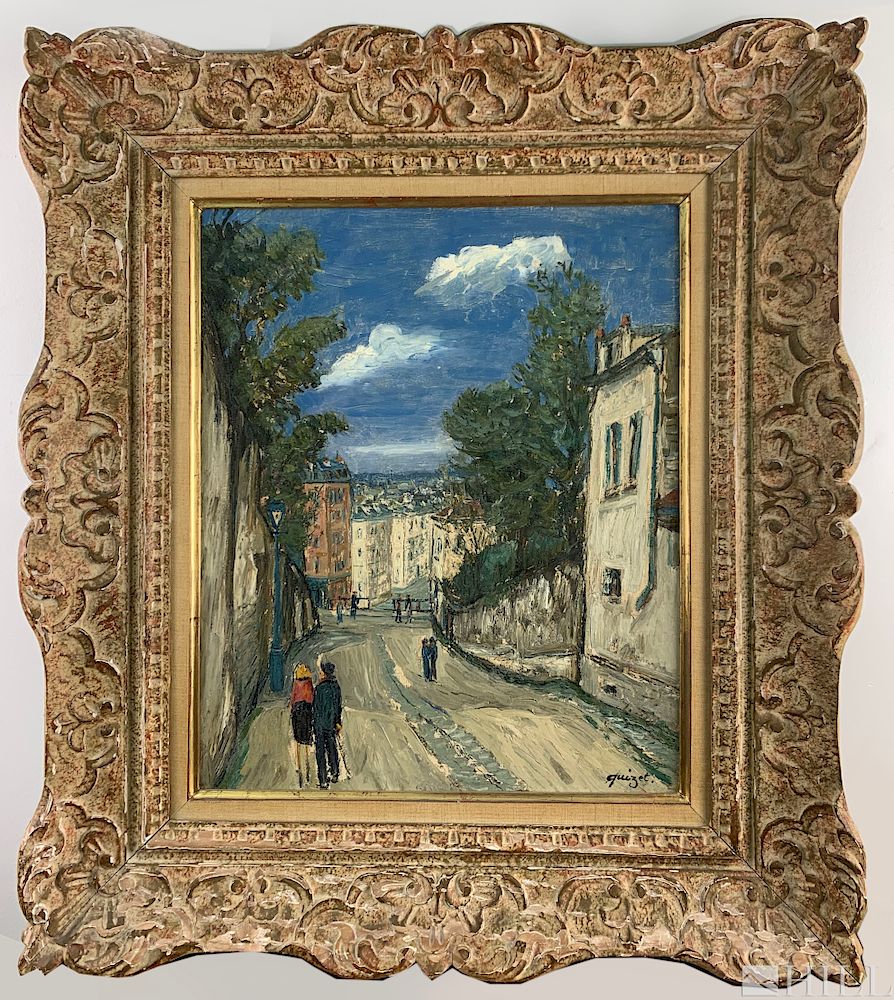 Appraisal: Leon Alphonse Quizet - French Oil Painting Leon-Alphonse Quizet France