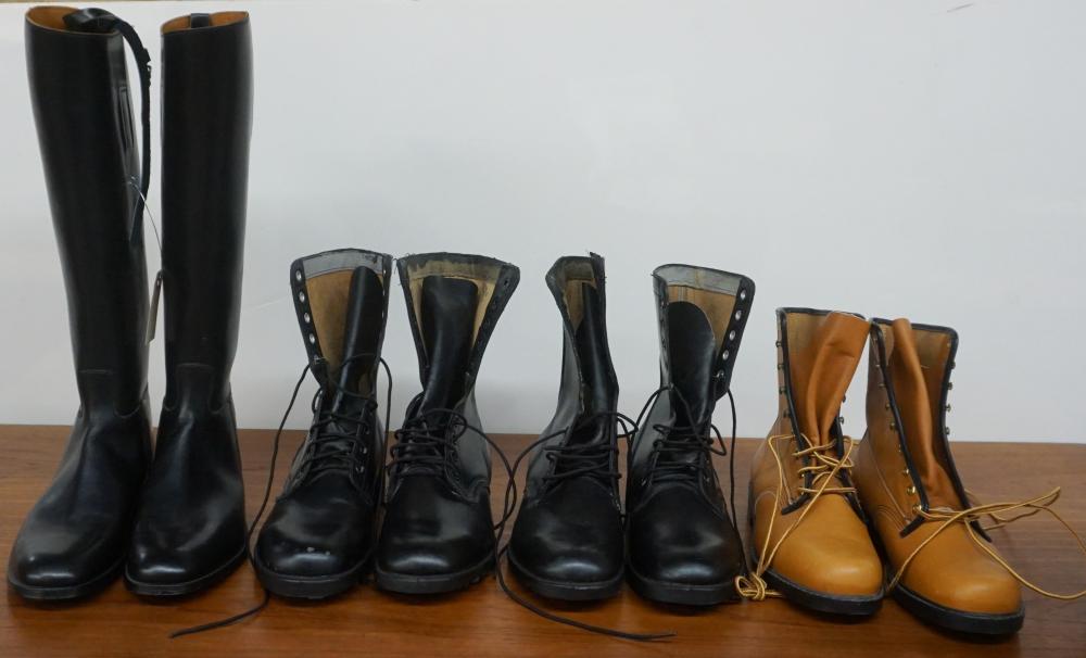 Appraisal: FOUR PAIRS ASSORTED LEATHER GENTLEMAN'S BOOTSFour Pairs Assorted Leather Gentleman's