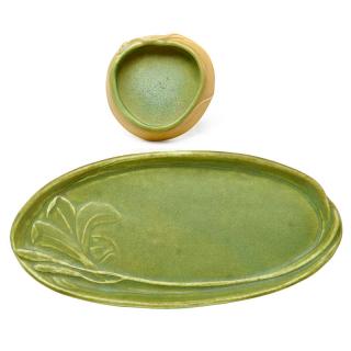 Appraisal: ROOKWOOD Z-line tray and small bowl ANNA MARIE VALENTIEN -