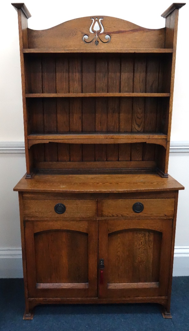 Appraisal: An oak dresser in the Arts Crafts style circa the