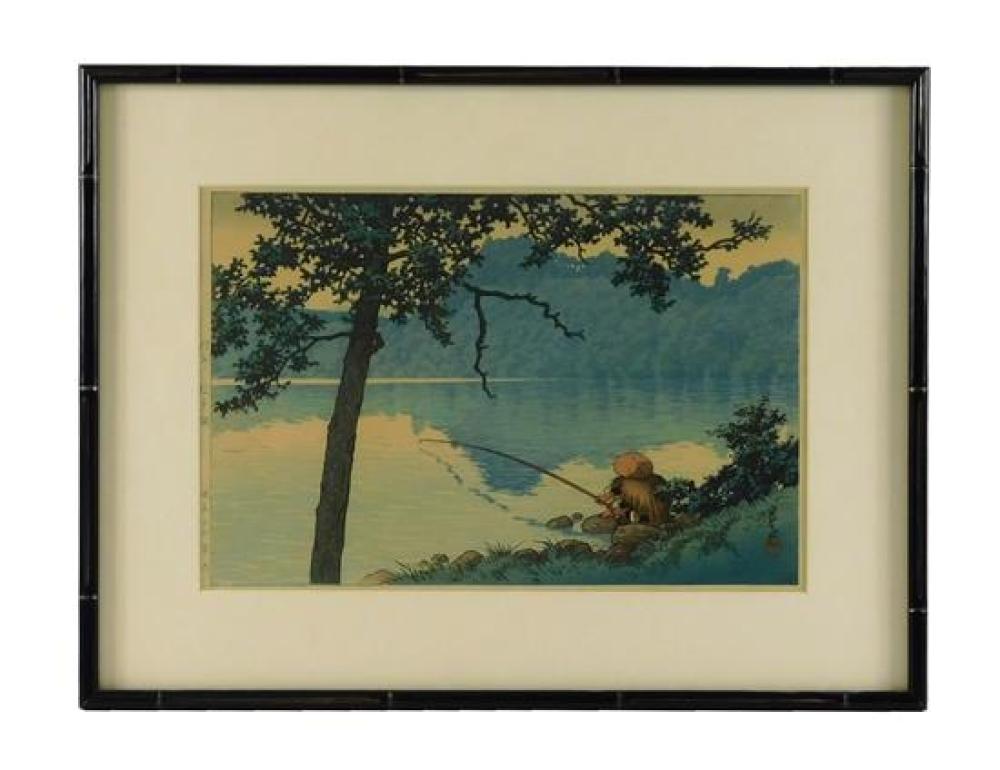 Appraisal: ASIAN Kawase Hasui Japanese - woodblock print Lake Matsubara on