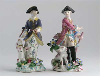 Appraisal: A near pair of Bow figures of a sportsman and