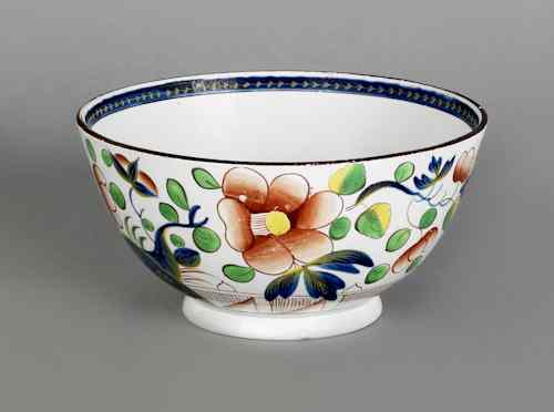 Appraisal: Gaudy Dutch single rose waste bowl th c h dia