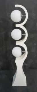 Appraisal: s Modern White Laminate Floor Lamp Ball Shade s Modern