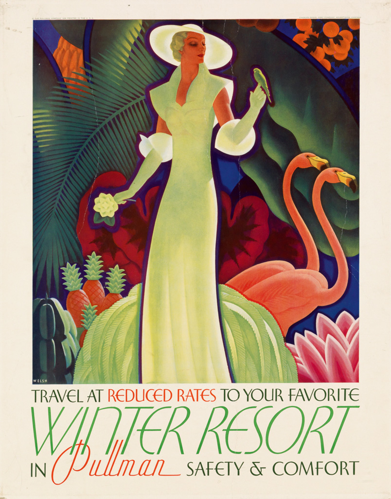 Appraisal: WILLIAM WELSH - WINTER RESORT IN PULLMAN Circa x inches