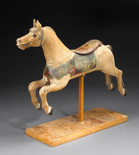 Appraisal: A carved and painted carousel horse attributed to Charles Dare