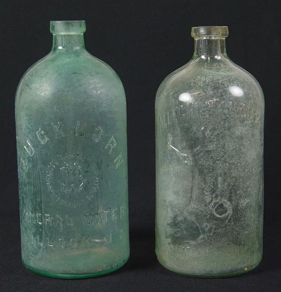 Appraisal: Two Mineral Water Bottles Late 's Buckhorn Mineral Water and