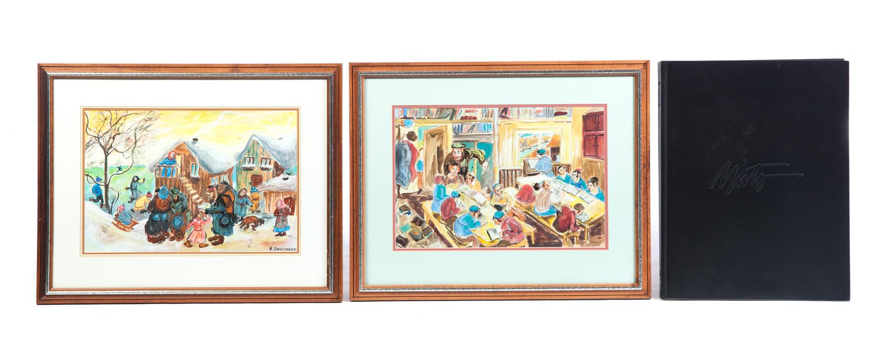 Appraisal: TWO FRAMED AND MATTED WATERCOLORS SIGNED R DOLLINGER RENATE DOLLINGER