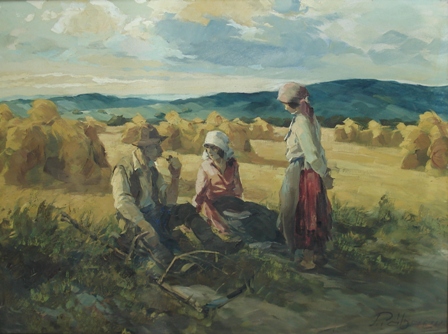 Appraisal: Zsigmond Palnagy Zsigmond Palnagy - Rest During Harvest oil on